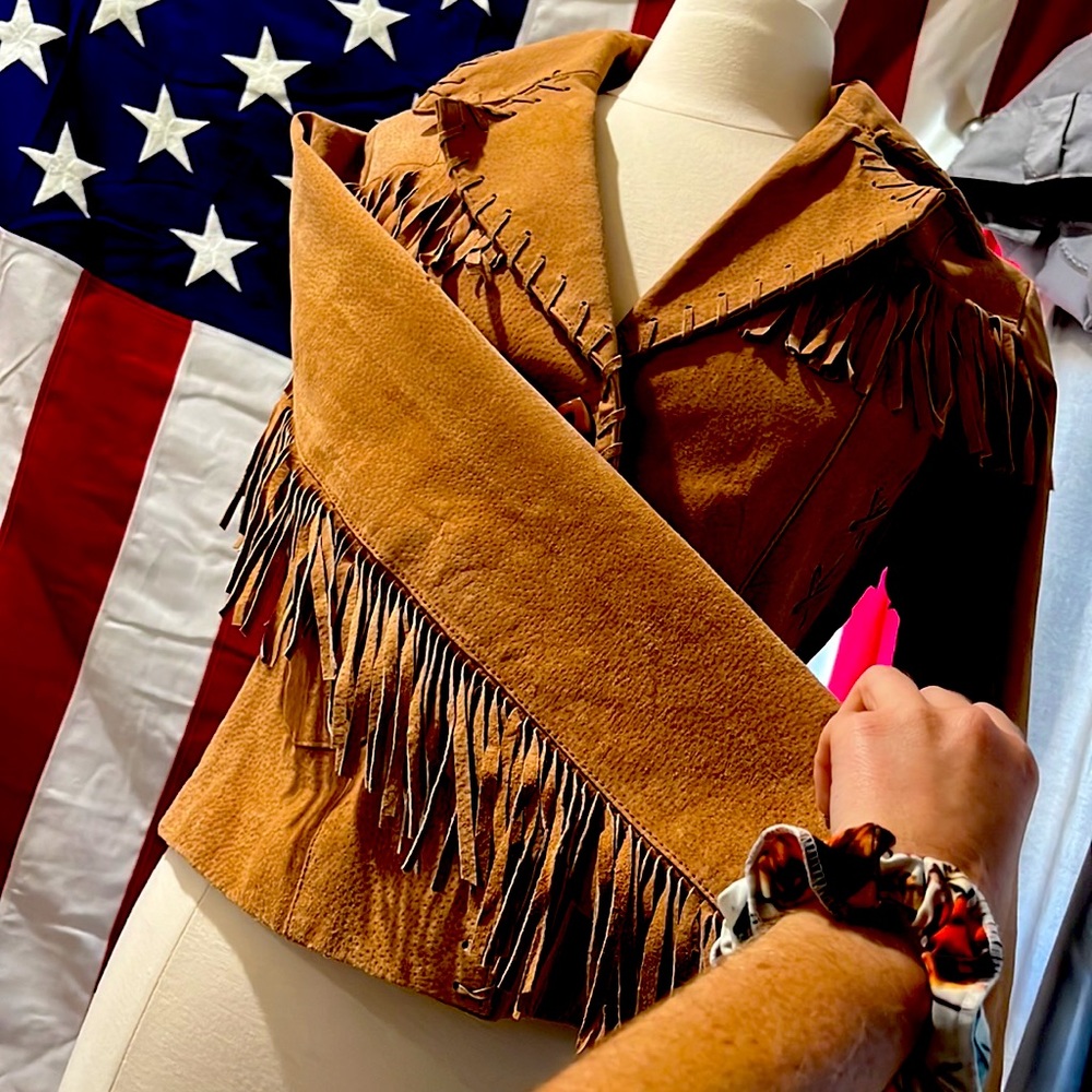 Cowhide leather jacket